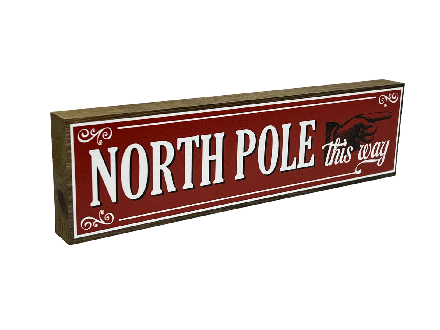 North Pole | Rustic Christmas Shelf Sitter