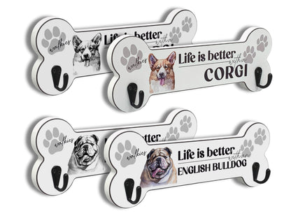 Dog Breed Illustration | Bone-Shaped Lead Hanger