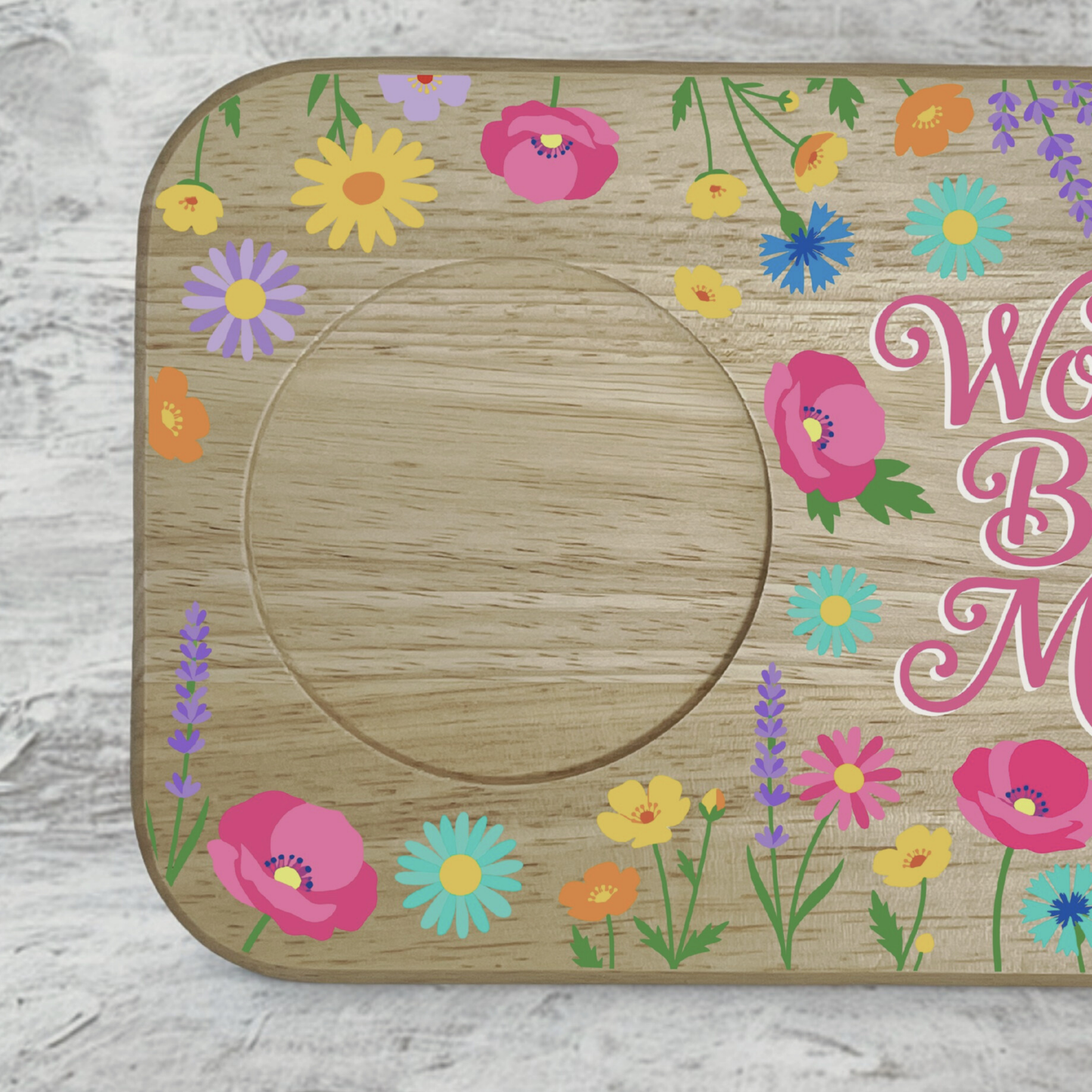 World's Best Mum - Wooden Tea & Biscuit Tray