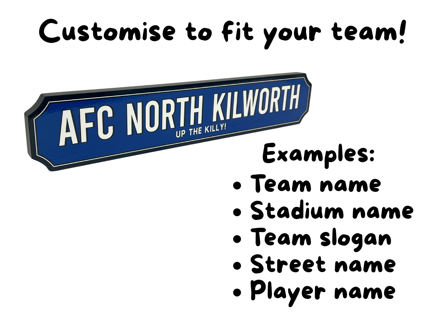 Personalised Football Team - Vintage Block