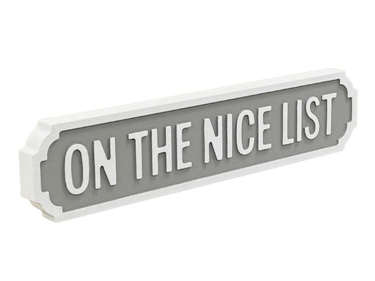 On The Nice List | Vintage-Style Street Sign