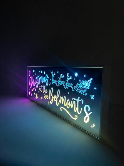 Personalised Christmas at the 'Name' | LED Light Up Mirror