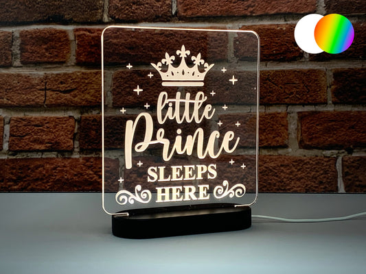 Little Prince Sleeps Here | LED Light Up Sign
