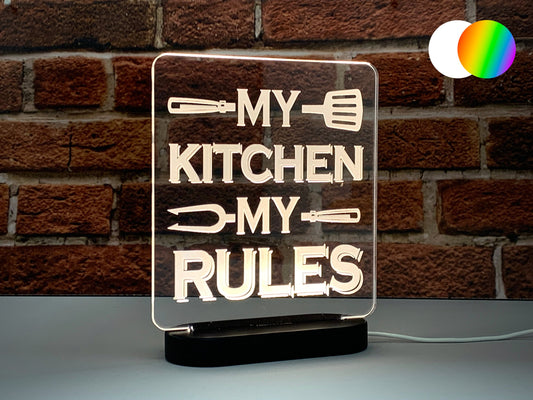 My Kitchen My Rules | LED Light Up Sign