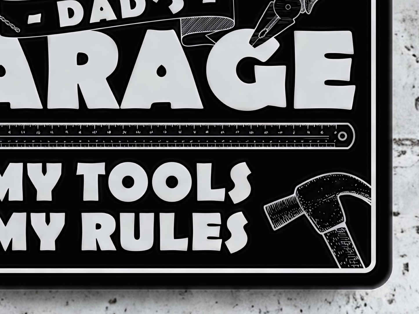 Dad's Garage | Metal Sign (Available in 2 colours)
