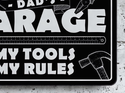 Dad's Garage | Metal Sign (Available in 2 colours)