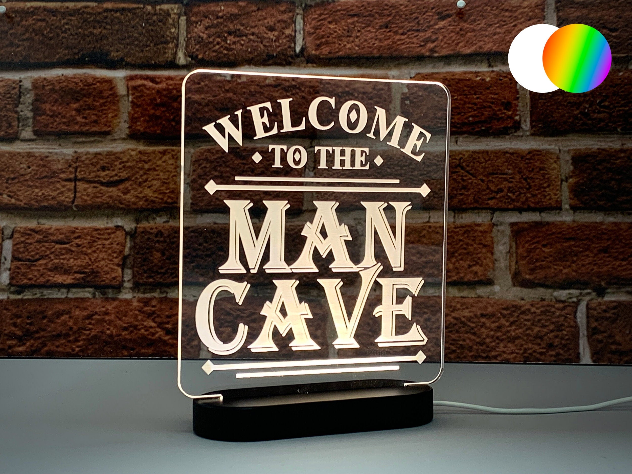 Welcome To The Man Cave | LED Light Up Sign