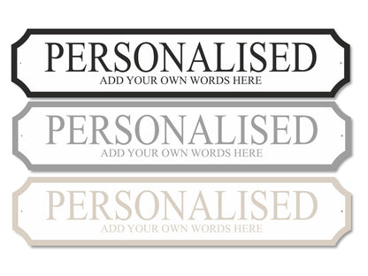 Bespoke 2 Lines | Acrylic Street Sign