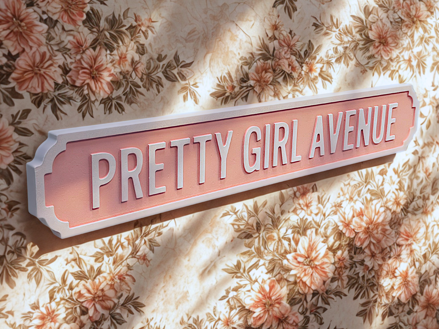 Pretty Girl Avenue - Wooden Street Sign