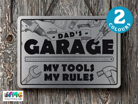 Dad's Garage | Metal Sign (Available in 2 colours)