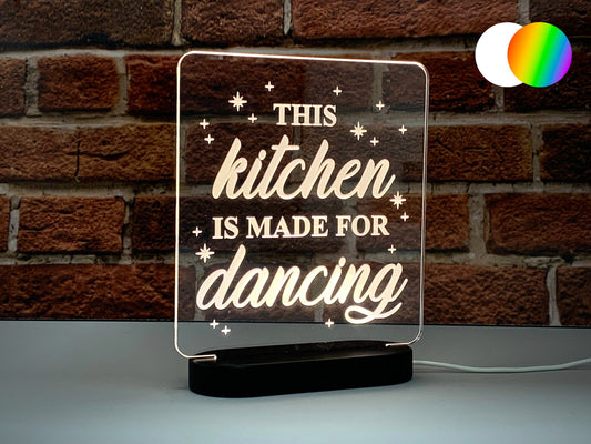 This Kitchen Is Made For Dancing | LED Light Up Sign