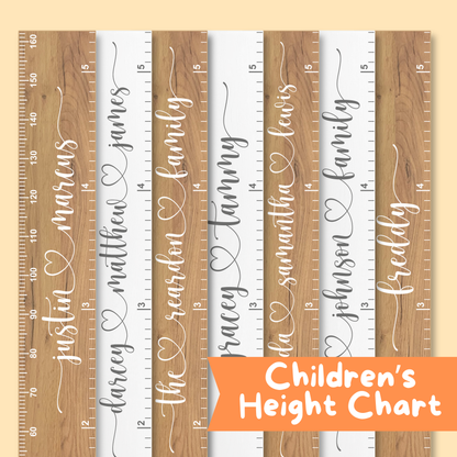 Personalised Height Ruler - Multiple Names