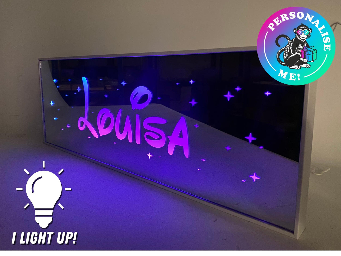 Personalised Disney Name | LED Light Up Mirror