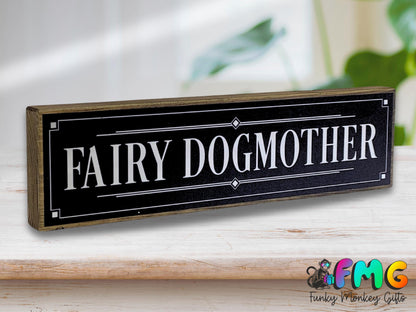 Fairy Dog Mother | Rustic Block Shelf Sitter