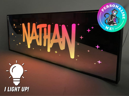 Personalised Graffiti Name | LED Light Up Mirror