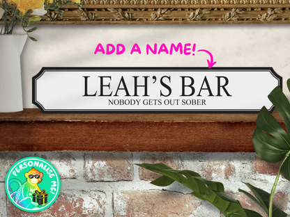Personalised Home Bar | Wooden Sign (3 Colour Options)