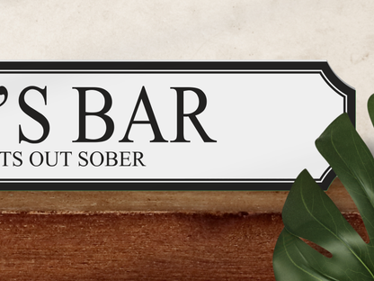Personalised Home Bar | Wooden Sign (3 Colour Options)