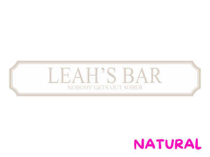 Personalised Home Bar | Wooden Sign (3 Colour Options)