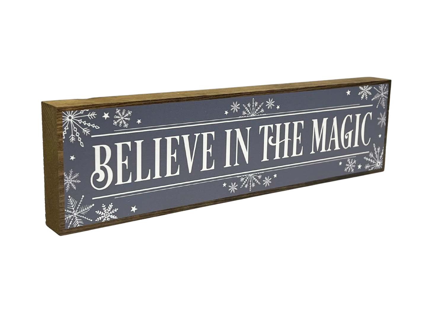 Believe In The Magic | Rustic Christmas Shelf Sitter