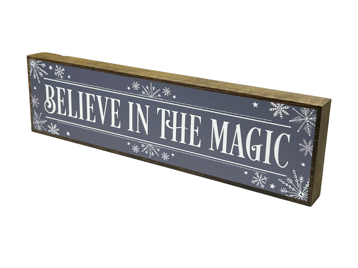 Believe In The Magic | Rustic Christmas Shelf Sitter