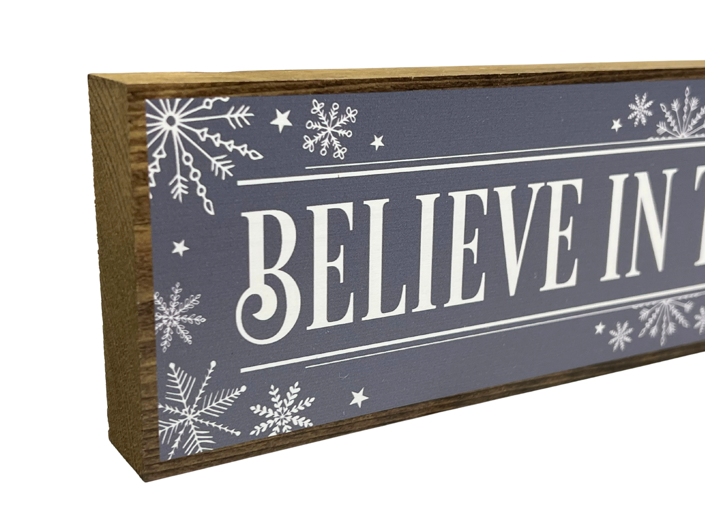 Believe In The Magic | Rustic Christmas Shelf Sitter