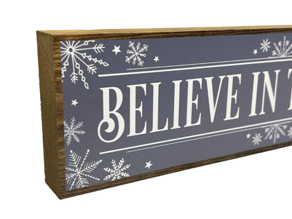 Believe In The Magic | Rustic Christmas Shelf Sitter