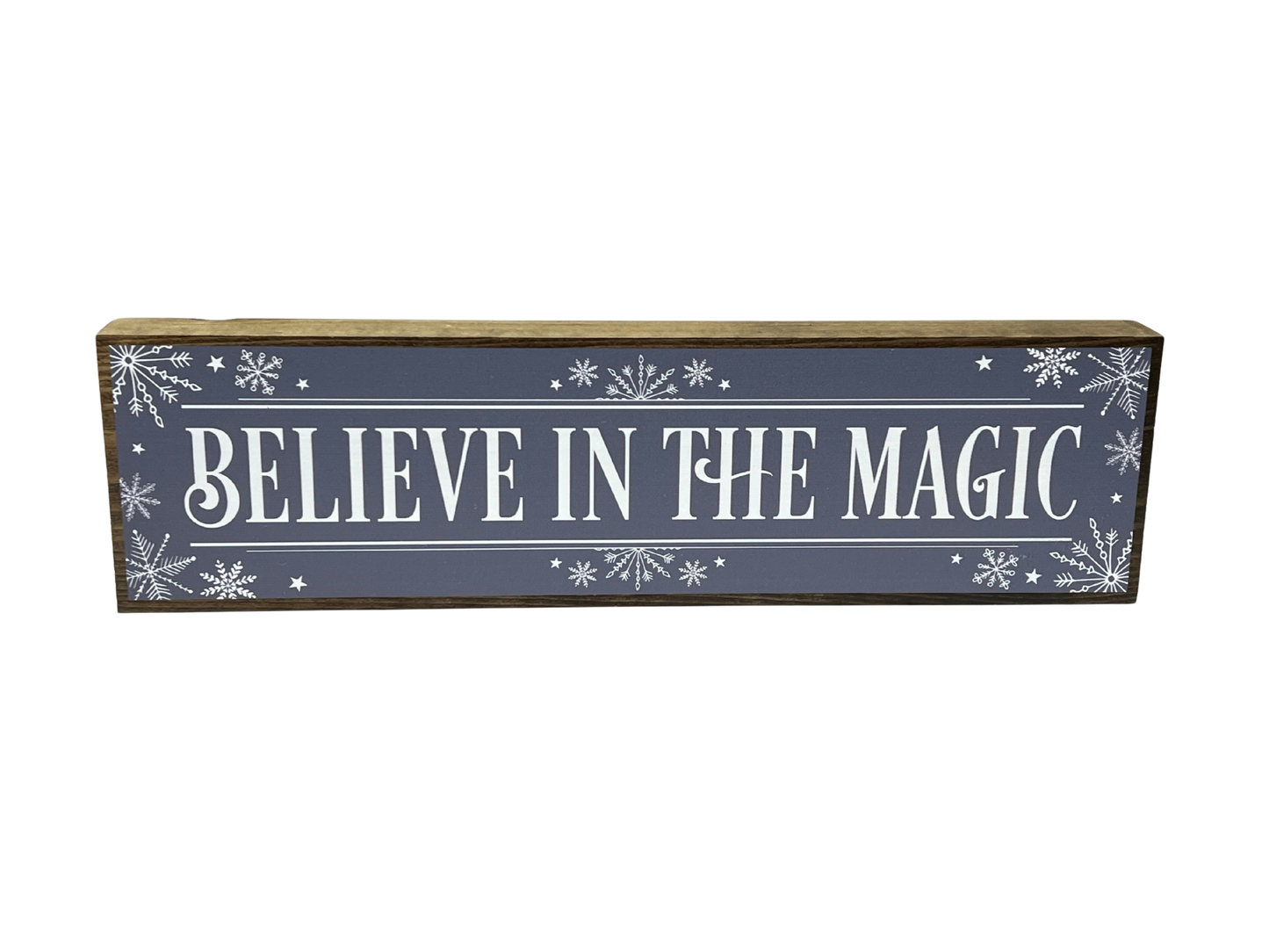 Believe In The Magic | Rustic Christmas Shelf Sitter