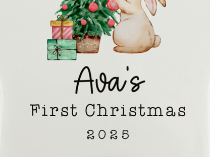 Personalised Baby's First Christmas (Bunny) - Christmas Tree Ornament