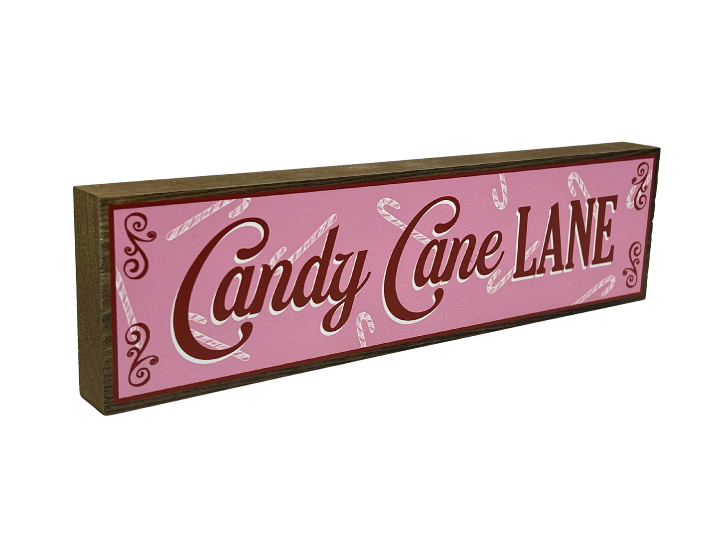 Candy Cane Lane | Rustic Christmas Shelf Sitter