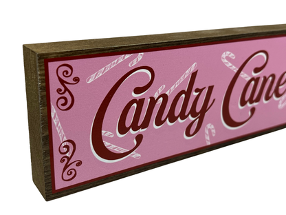 Candy Cane Lane | Rustic Christmas Shelf Sitter