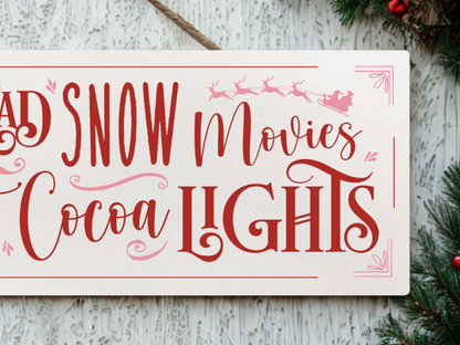 Cosy Christmas Sign | Hanging Christmas Sign