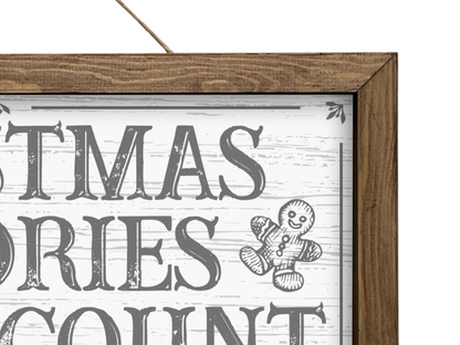 Christmas Calories Don't Count | Rustic Framed Christmas Sign