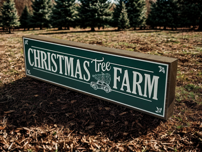 Christmas Tree Farm | Rustic Christmas Shelf Sitter
