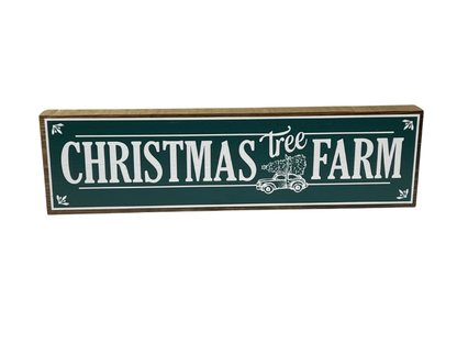 Christmas Tree Farm | Rustic Christmas Shelf Sitter