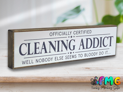 Cleaning Addict | Rustic Block Shelf Sitter