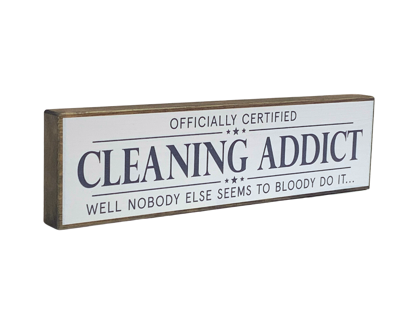 Cleaning Addict | Rustic Block Shelf Sitter
