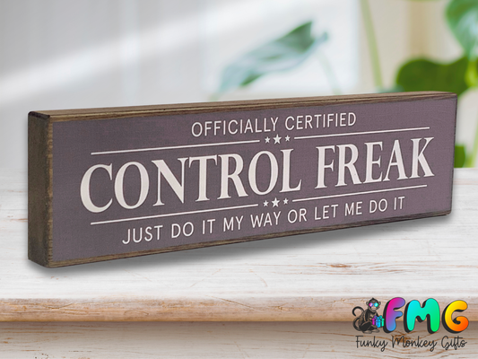 Control Freak | Rustic Block Shelf Sitter