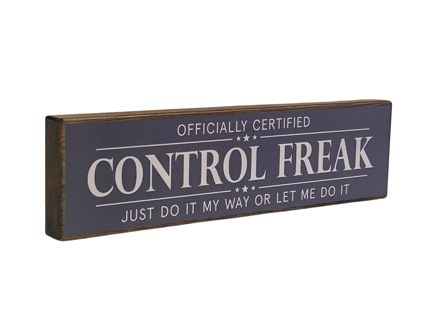Control Freak | Rustic Block Shelf Sitter