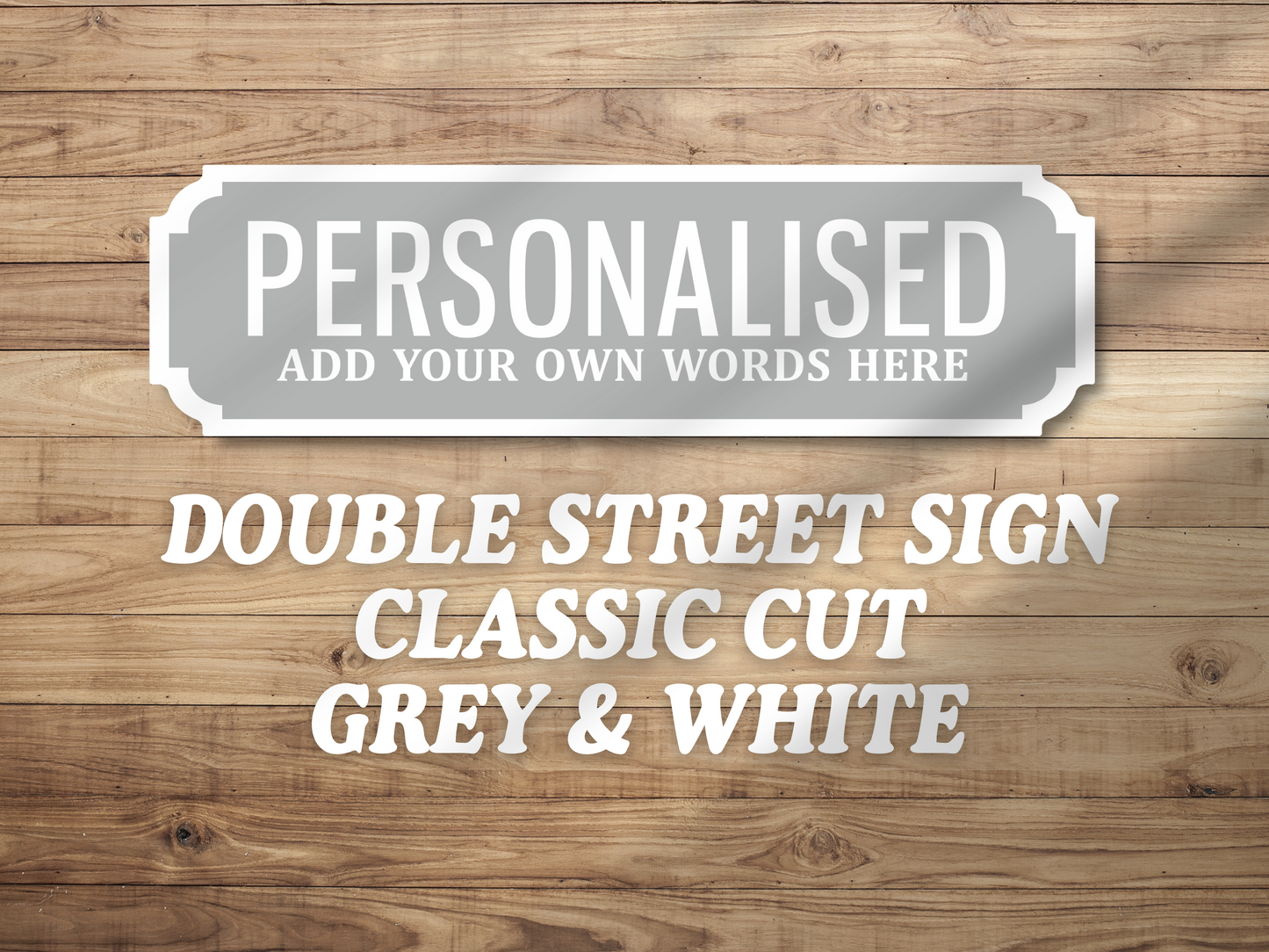 Personalised Double Line Vintage-Style Street Sign