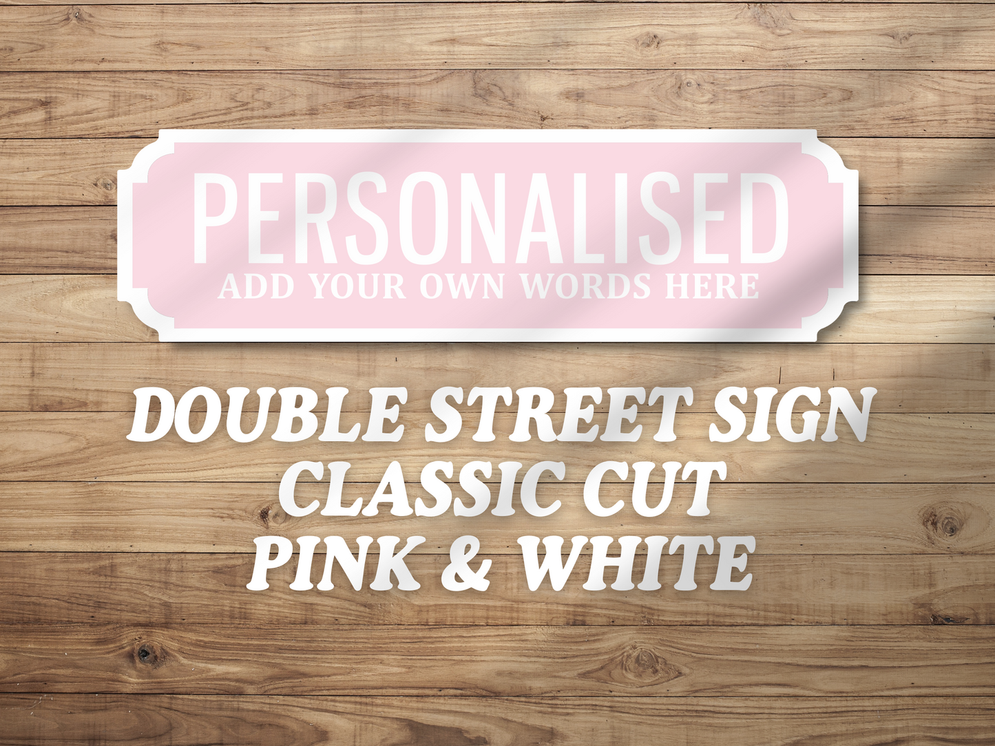 Personalised Double Line Vintage-Style Street Sign