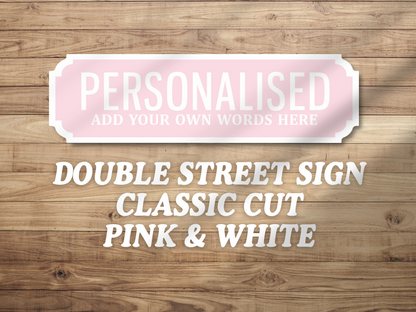 Personalised Double Line Vintage-Style Street Sign
