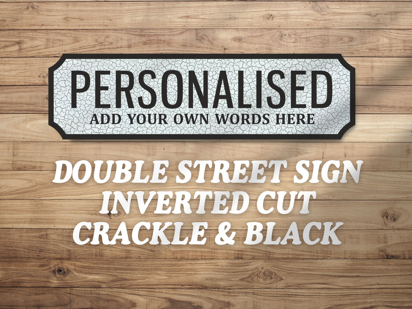 Personalised Double Line Vintage-Style Street Sign