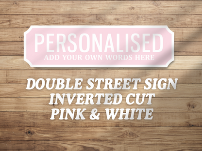 Personalised Double Line Vintage-Style Street Sign
