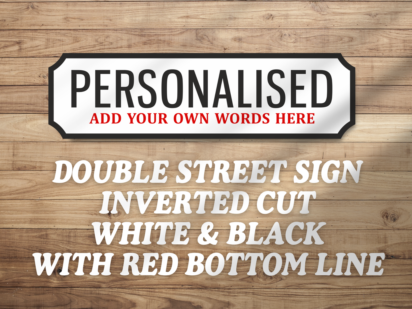 Personalised Double Line Vintage-Style Street Sign