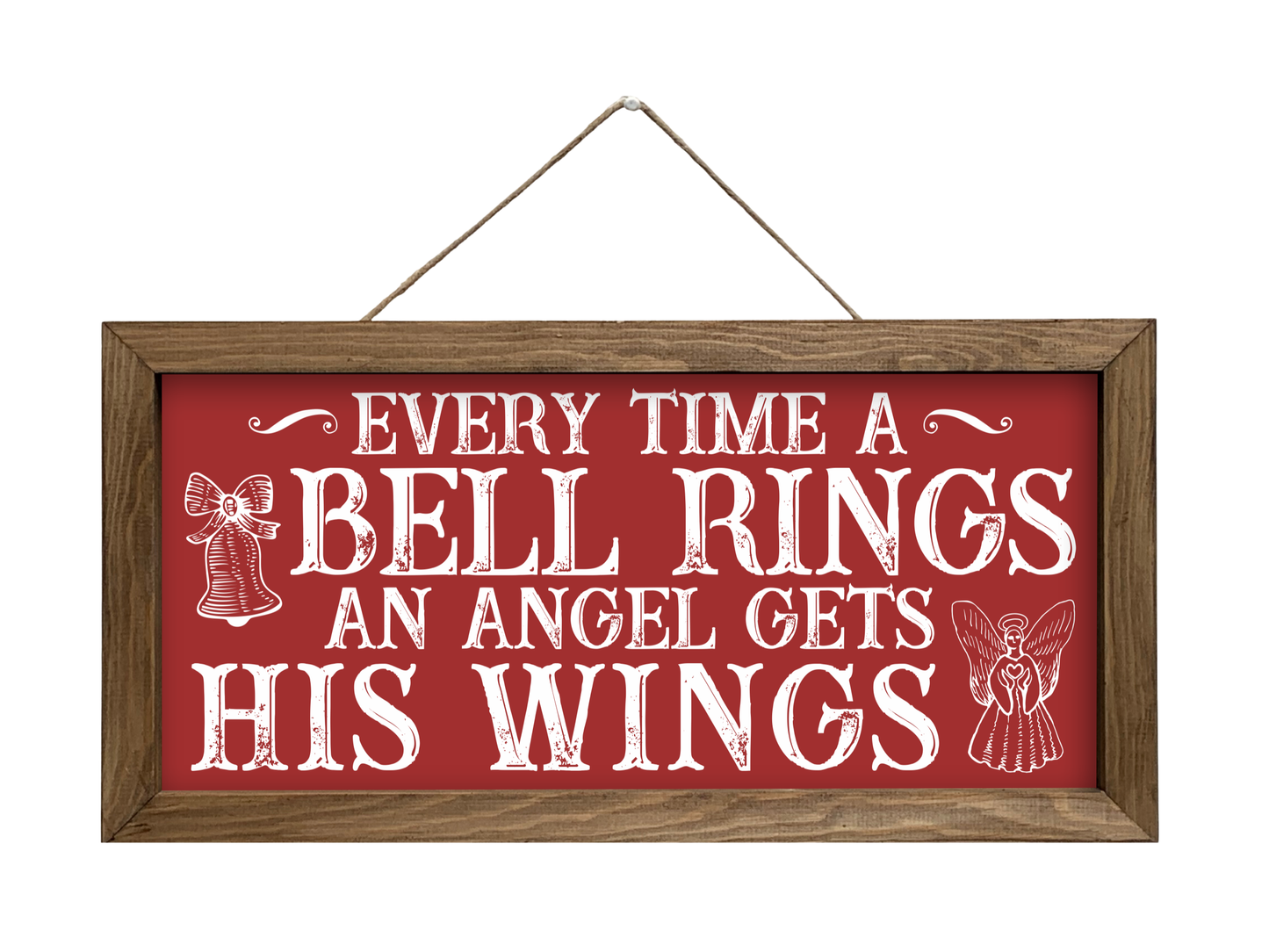 Every Time A Bell Rings | Rustic Framed Christmas Sign