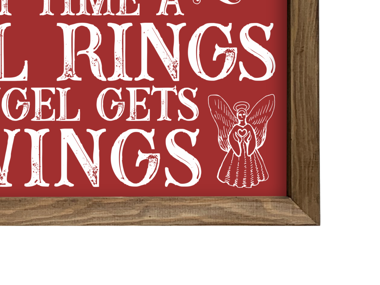 Every Time A Bell Rings | Rustic Framed Christmas Sign