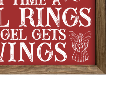 Every Time A Bell Rings | Rustic Framed Christmas Sign