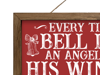 Every Time A Bell Rings | Rustic Framed Christmas Sign