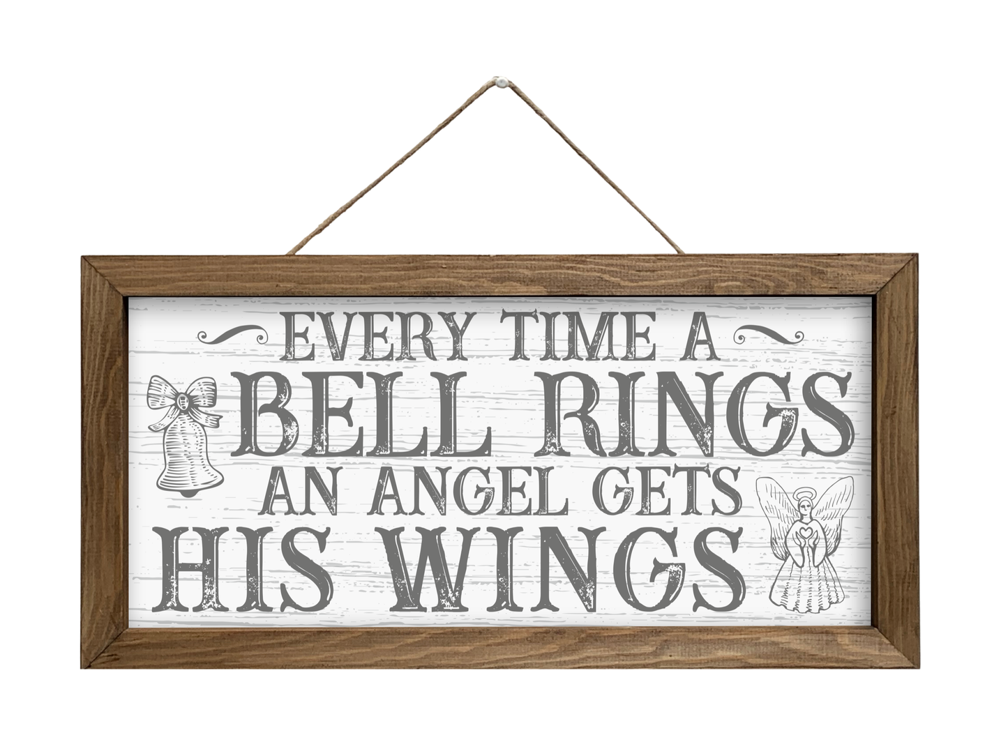 Every Time A Bell Rings | Rustic Framed Christmas Sign