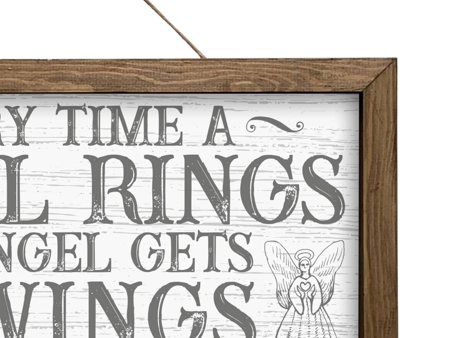 Every Time A Bell Rings | Rustic Framed Christmas Sign